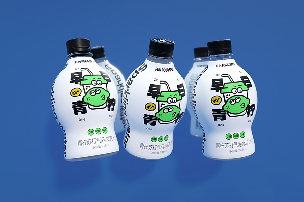 早日青檸蘇打氣泡水包裝設(shè)計